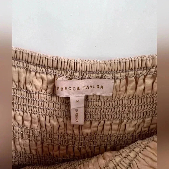 REBECCA TAYLOR
Tulip Smocked Jumpsuit in Color Marzipan Combo $295 Size M - Picture 6 of 7